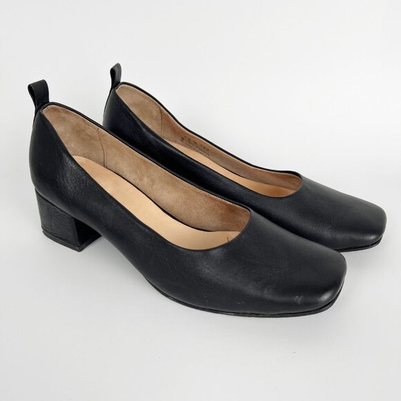 Poppy Barley The Daily Pump Leather Heel Square Toe Chunky Block Mary Jane Style - Picture 6 of 16